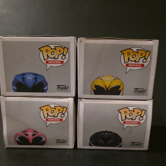 Funko Pop! Power Rangers Set - Vibrant Blue, Yellow, Pink, Black - Picture 10 of 10